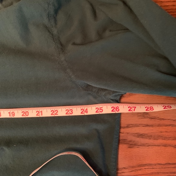 LOOK!! Shirt Henley Large Cotton green puffy sleeves pirate - Picture 8 of 11